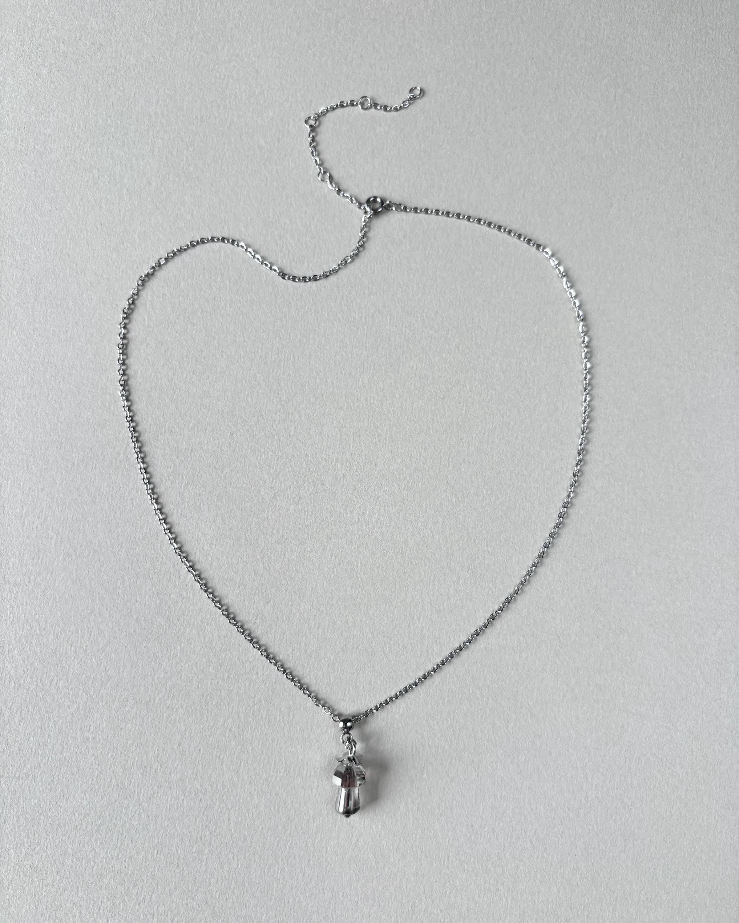 Mushroom Necklace. Paperclip Chain and Lampwork Mushroom Pendant. Paperclip Necklace with a Magic Mushroom for Rave and Festival Outfit — handmade Necklace by TVOR Jewelry — photo 4 of 6