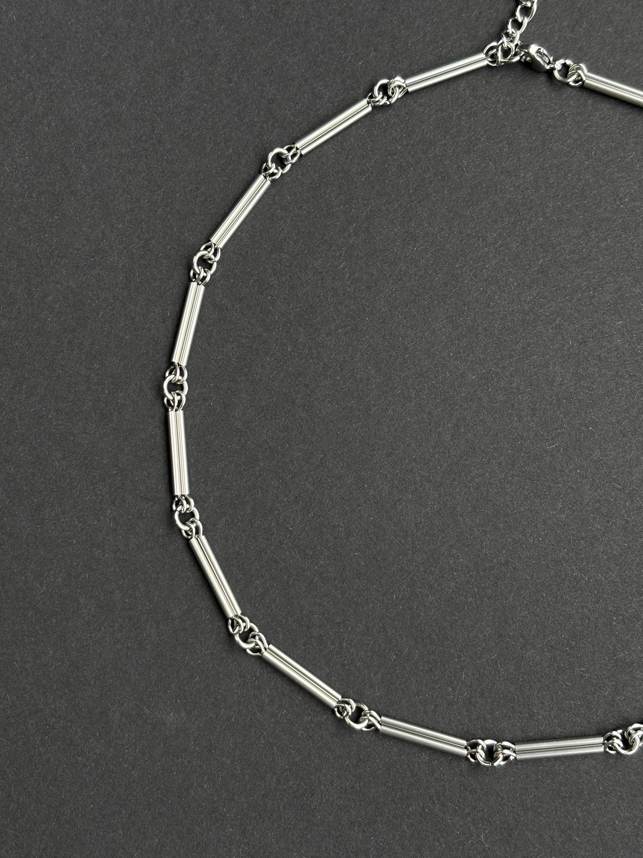 Unisex Chain Necklace: Surgical Stainless Steel, Silver Color, Short Necklace — Choker Necklace — handmade Necklace by TVOR Jewelry — photo 6 of 10