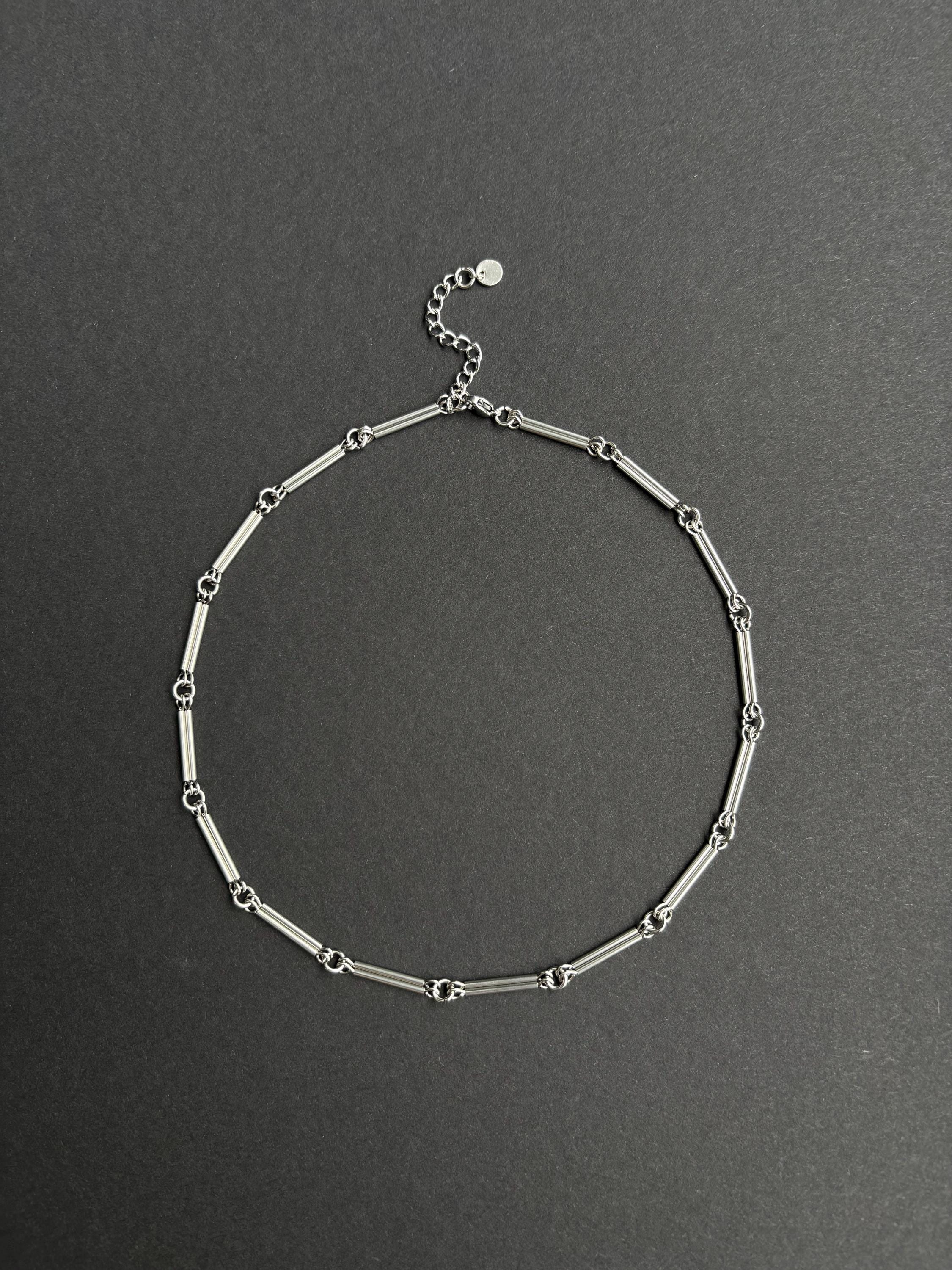 Unisex Chain Necklace: Surgical Stainless Steel, Silver Color, Short Necklace — Choker Necklace — handmade Necklace by TVOR Jewelry — photo 7 of 10